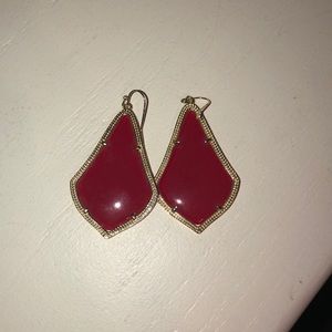 Red kendra scott earrings- worn once